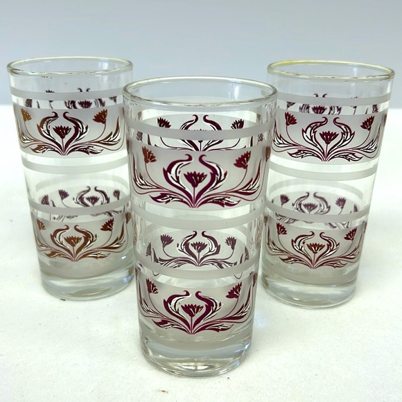 Mid Century set of 3 Tom Collin’s glasses by DOMINION GLASS CO - Picture 1 of 5